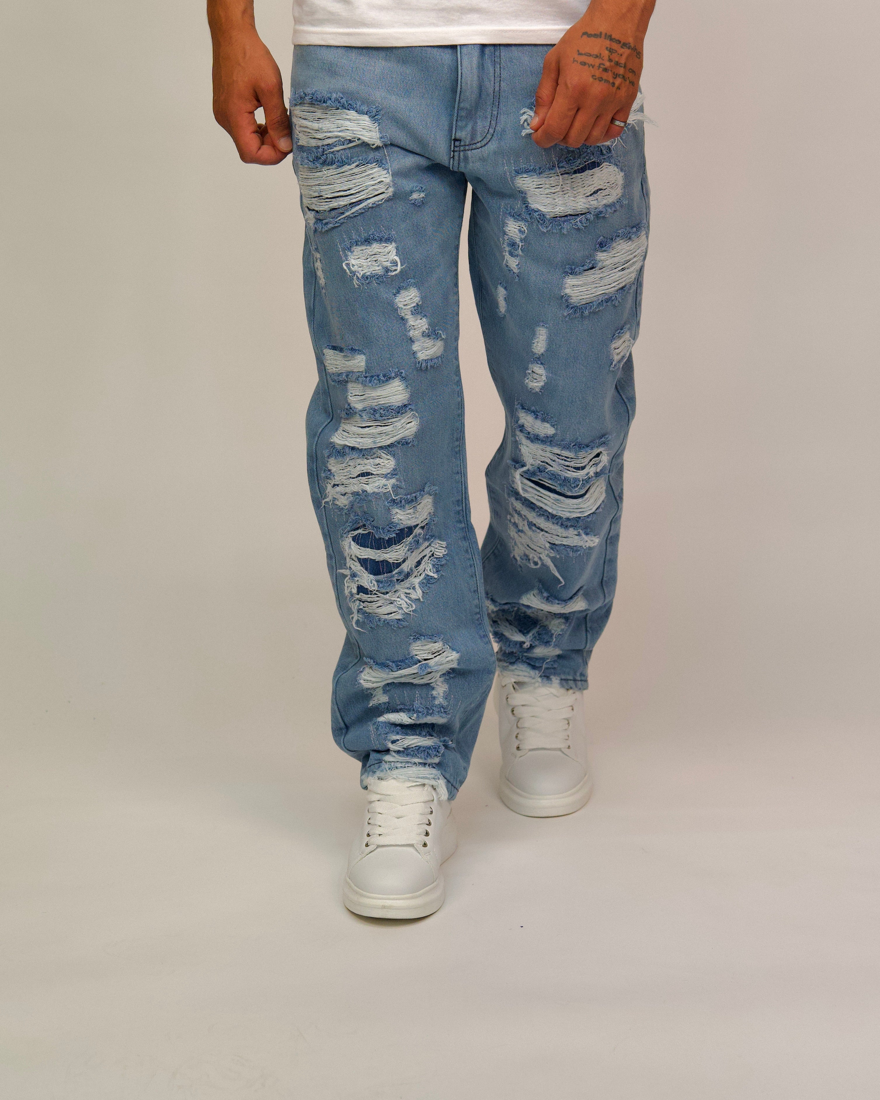 Heavy Distressed Jeans – Milano Couture
