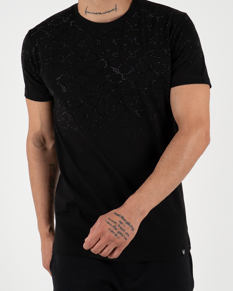 Rhinestone MC Pattern T-Shirt