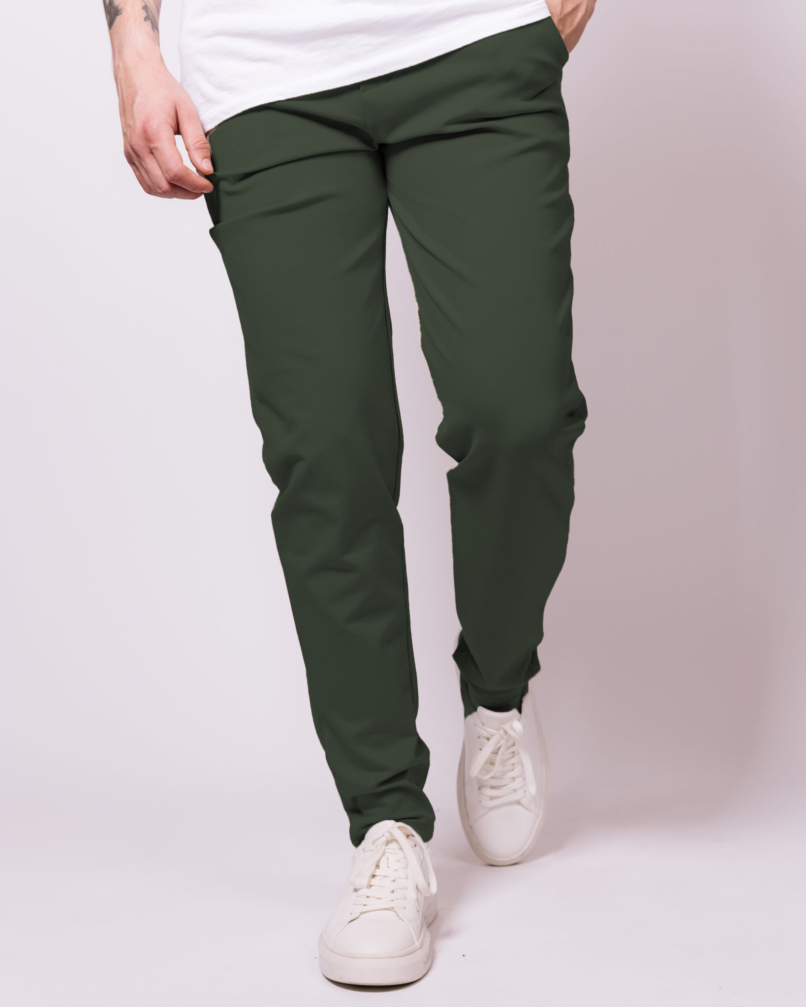 Skinny Fit Khaki Stretch Trousers