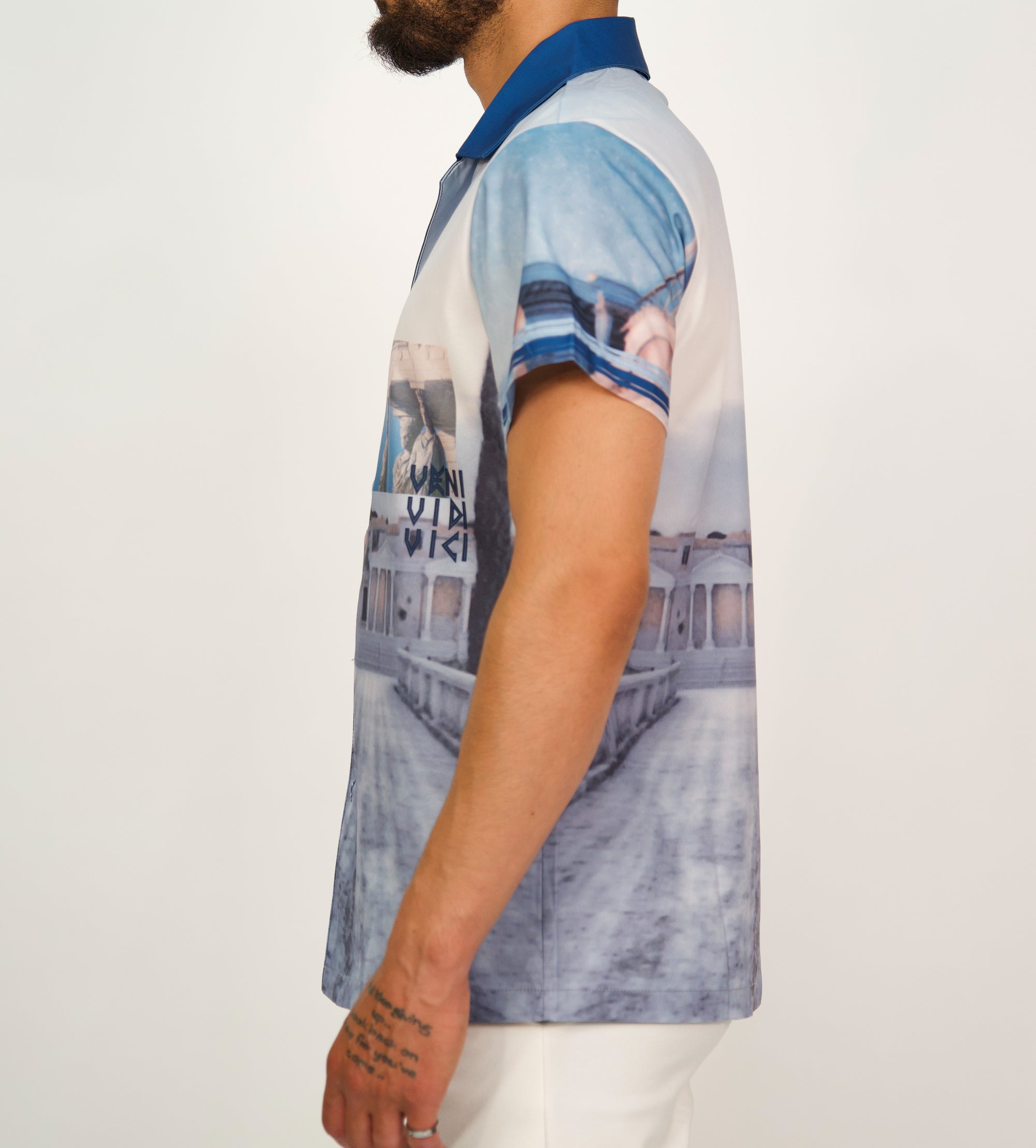 Roman Ruins Print Short Sleeve Shirt