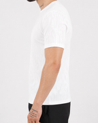 Jacquard White Slim Fit T-Shirt