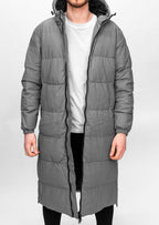 Grey Padded Longline Jacket