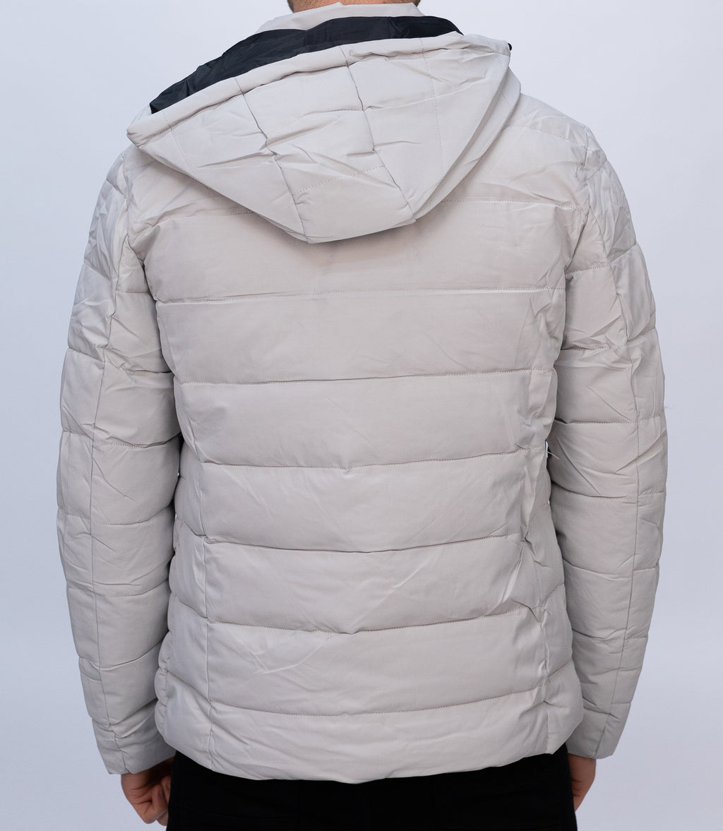 Stone Hooded Padded Jacket
