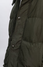 Khaki Contrast Arm Stripe Puffer