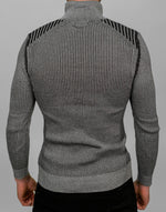 Dark Grey Buckle Detail Knit Jumper