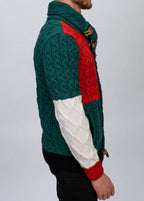 Multi-Coloured Button Detail Knitted Cardigan