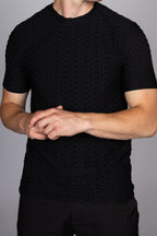 Muscle Fit Net Pattern T-Shirt
