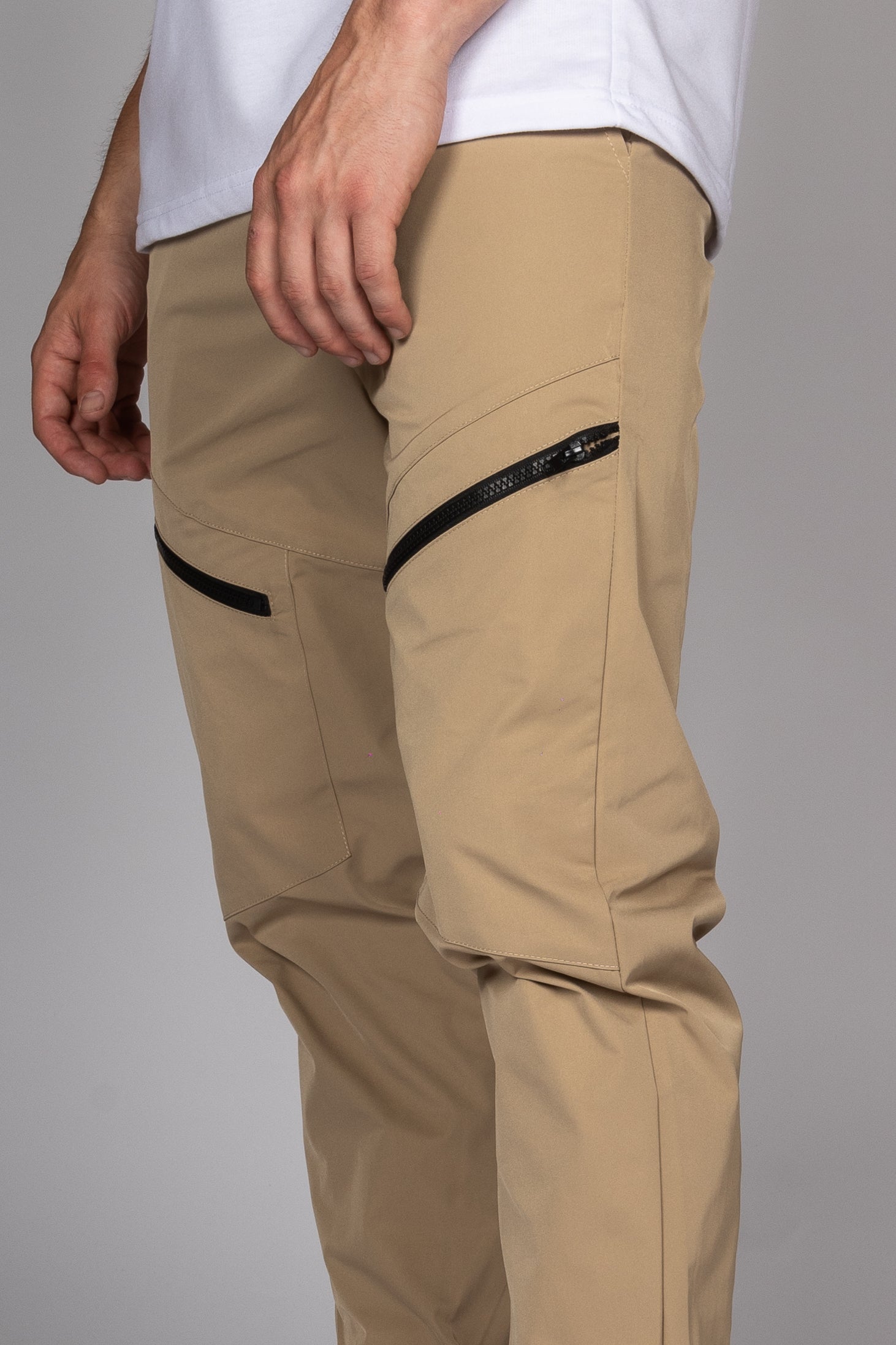 Front Zip Detail Cargo Pants