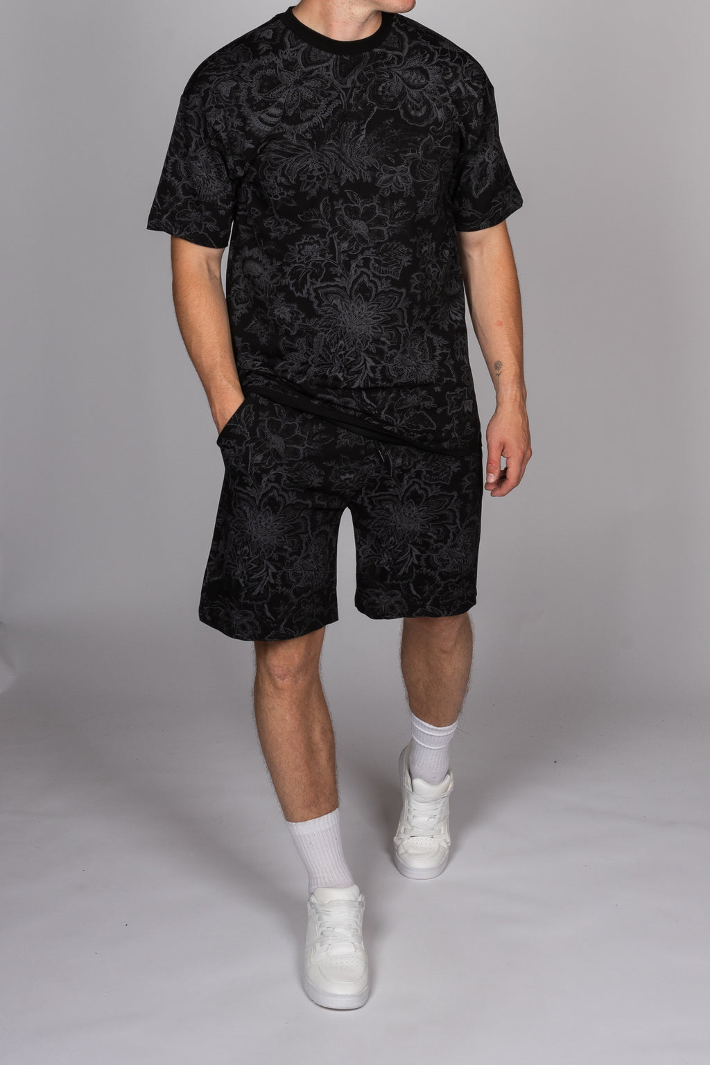 Floral Print T-Shirt & Short Set