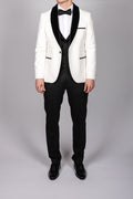 White Velvet Shawl Lapel Tuxedo