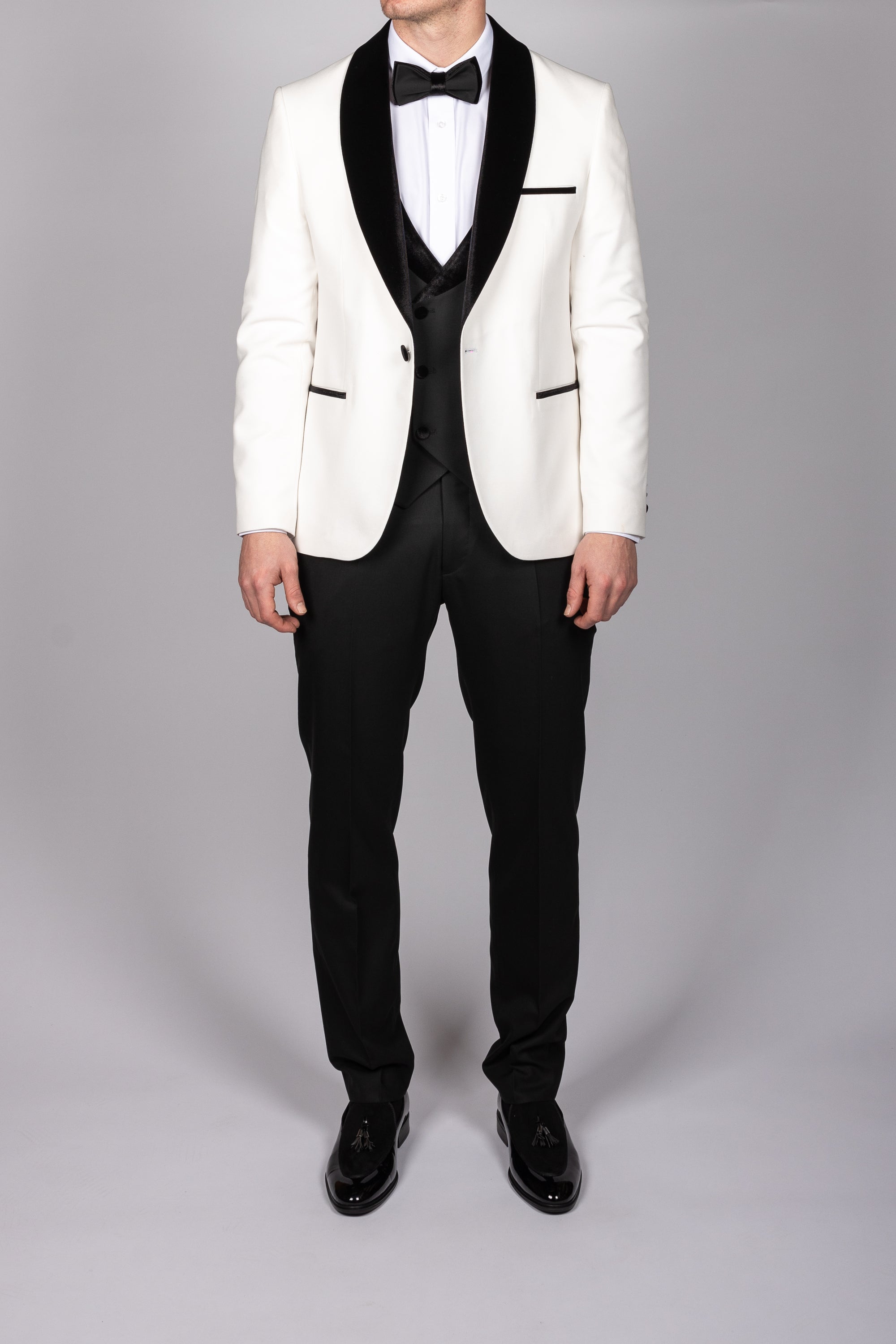 Milano White Velvet Shawl Lapel Tux