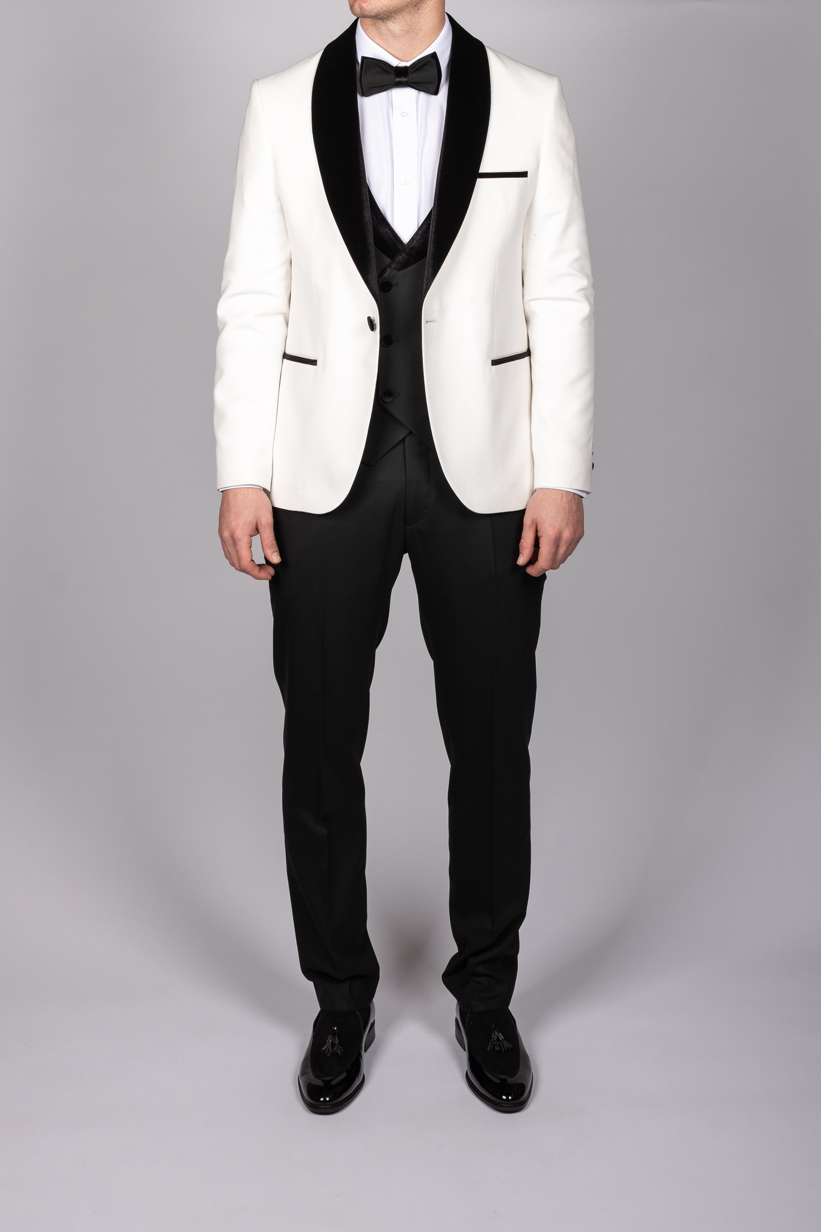 Milano White Velvet Shawl Lapel Tux