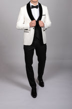 Milano White Velvet Shawl Lapel Tux