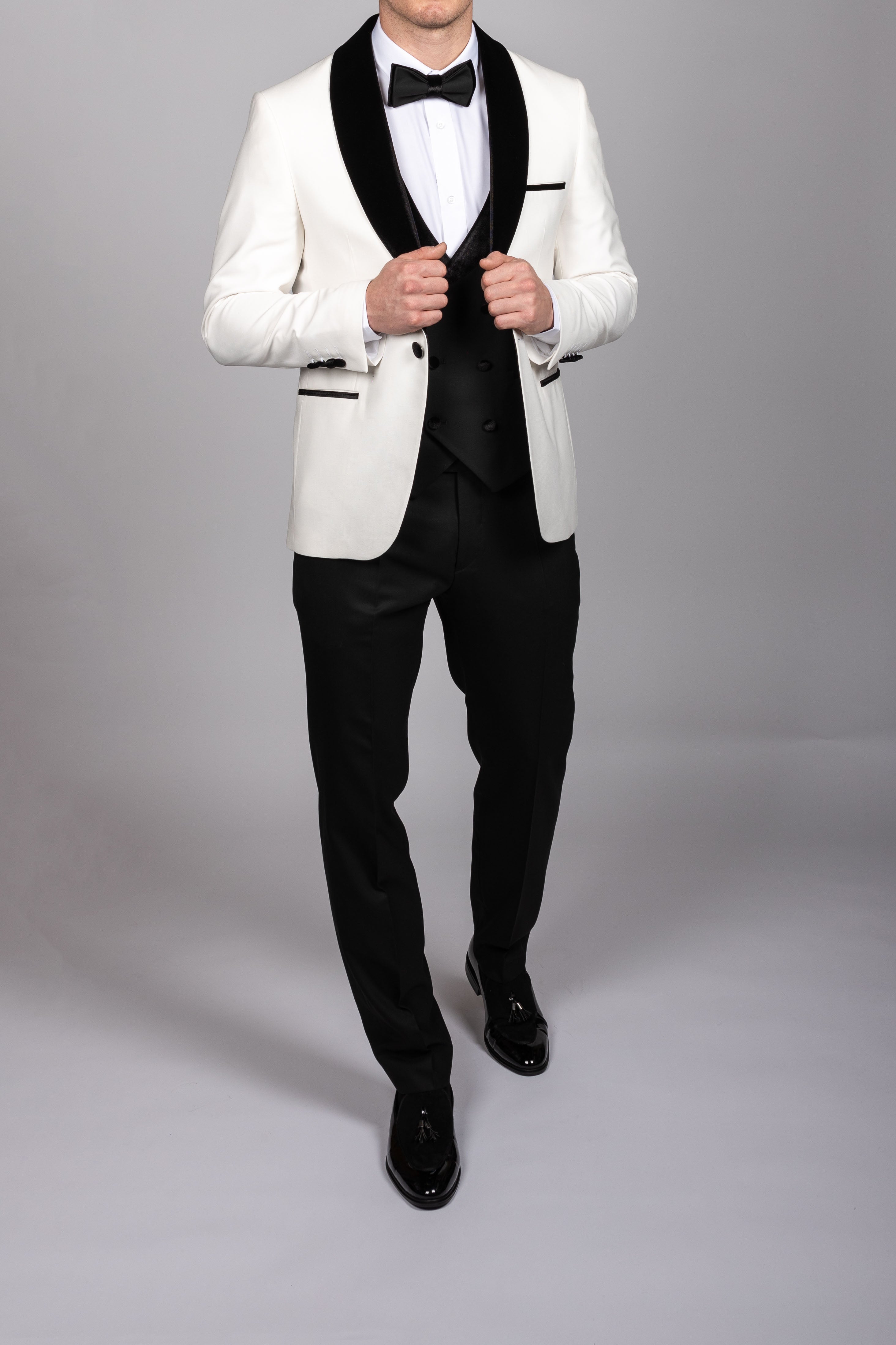 Milano White Velvet Shawl Lapel Tux