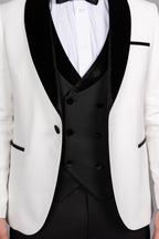Milano White Velvet Shawl Lapel Tux