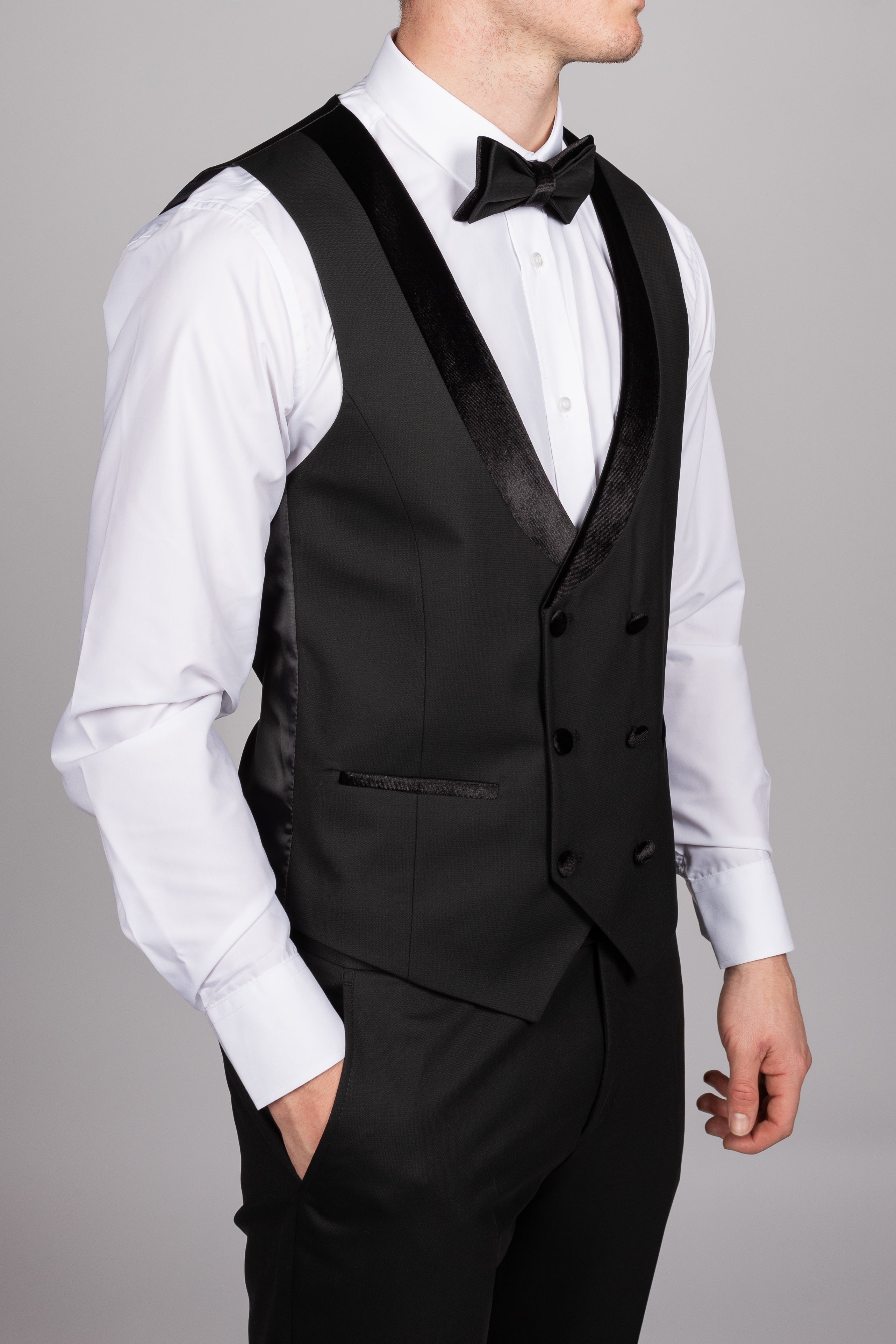 Milano White Velvet Shawl Lapel Tux