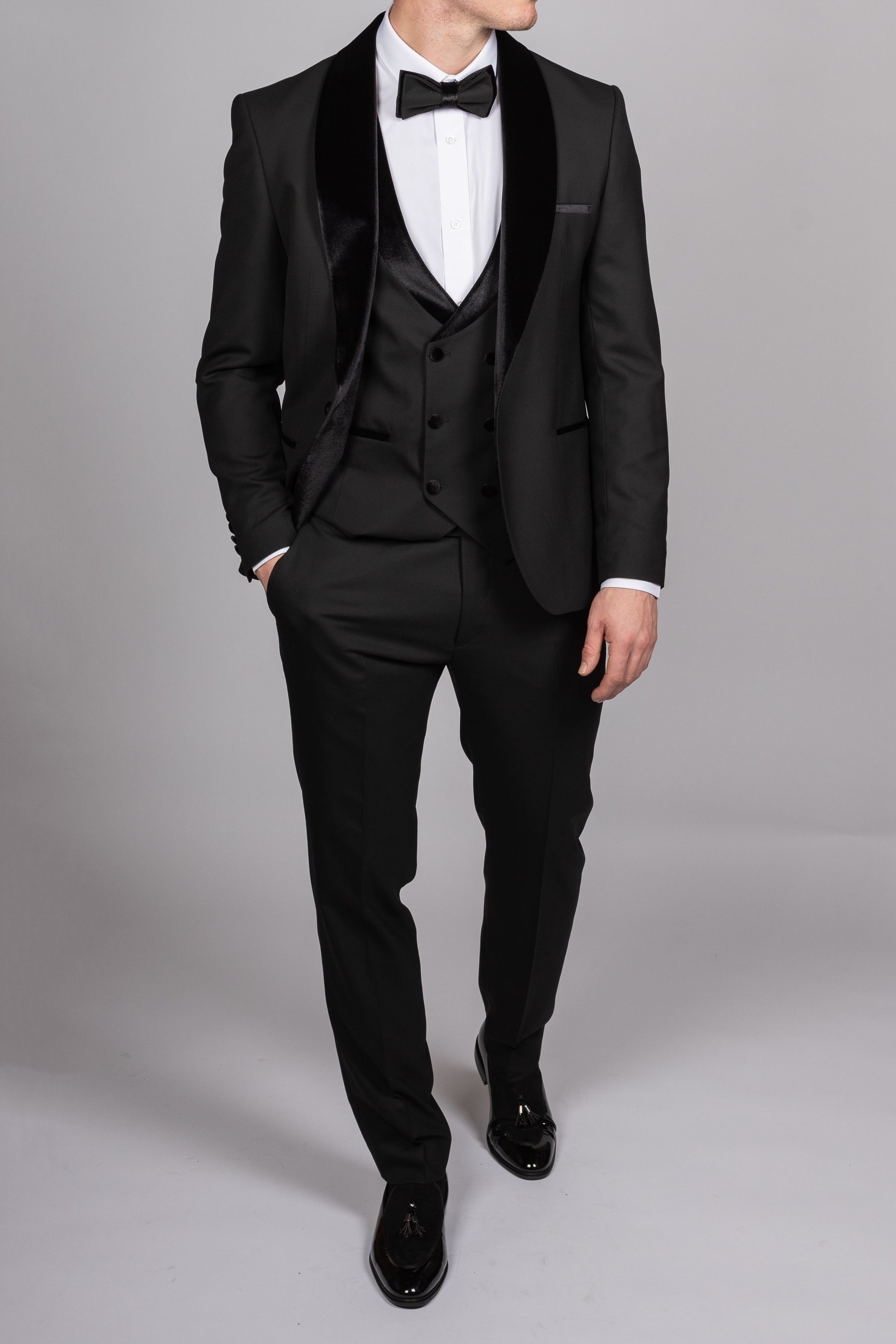Milano Black Velvet Shawl Lapel Tux