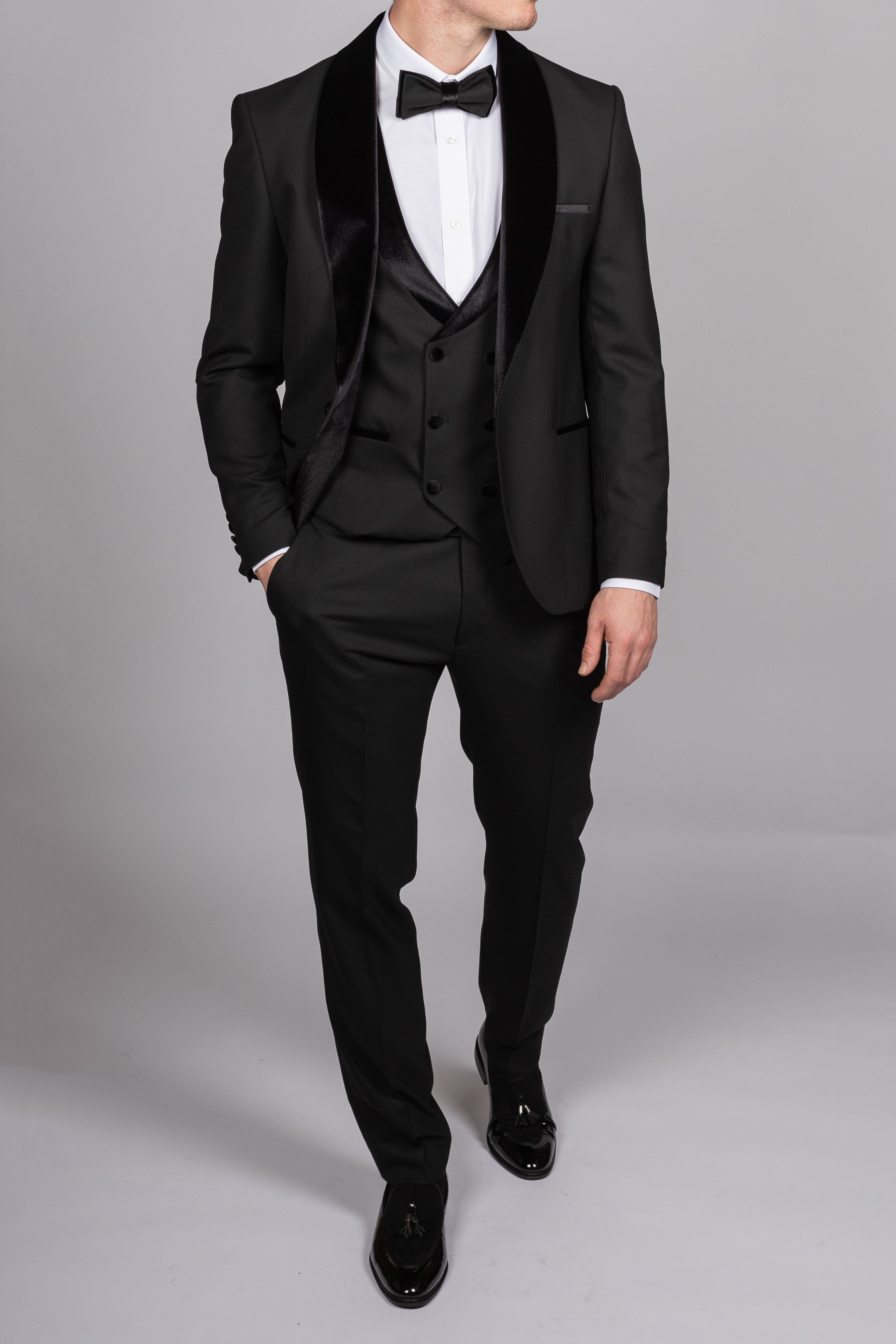 Milano Black Velvet Shawl Lapel Tux