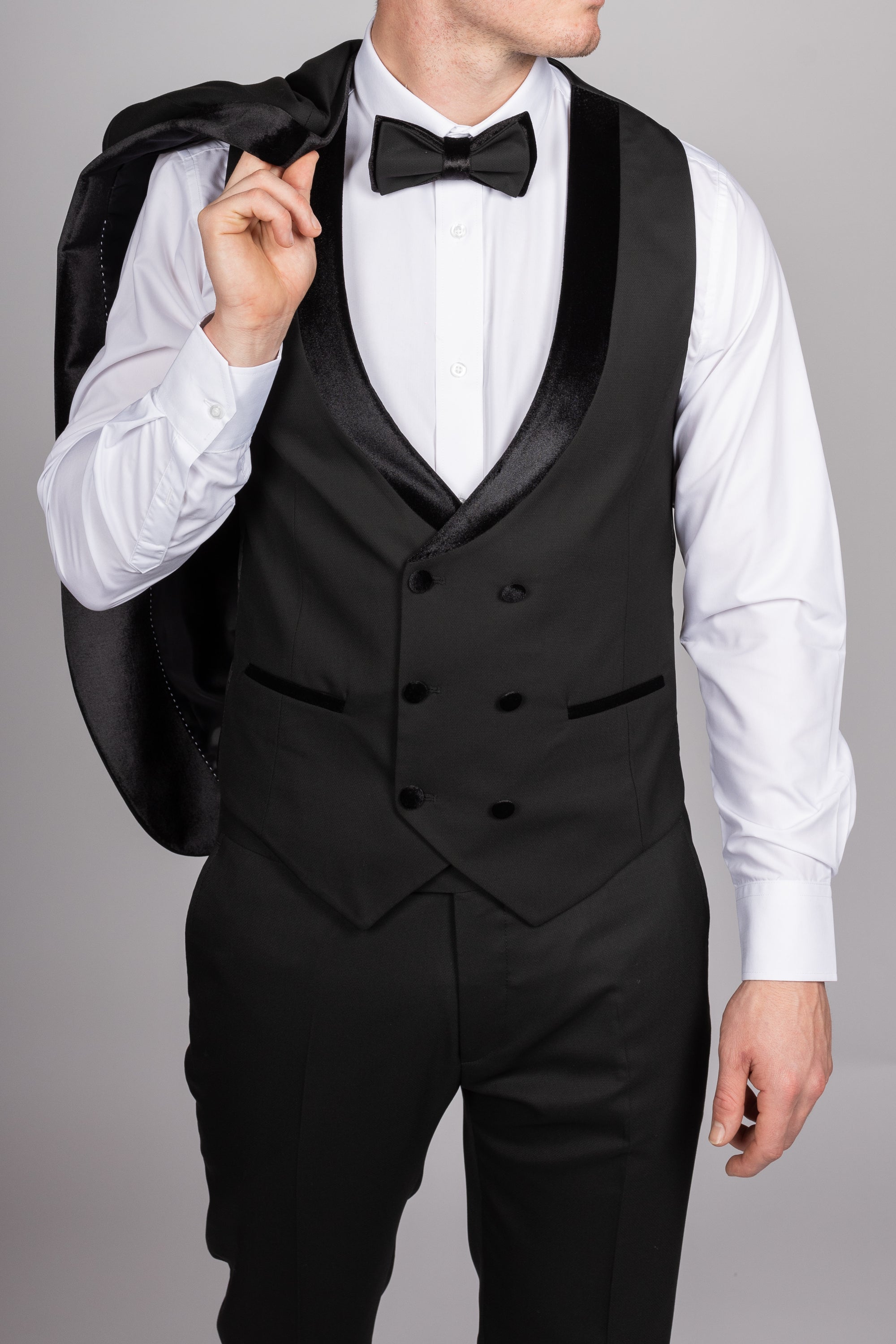 Milano Black Velvet Shawl Lapel Tux
