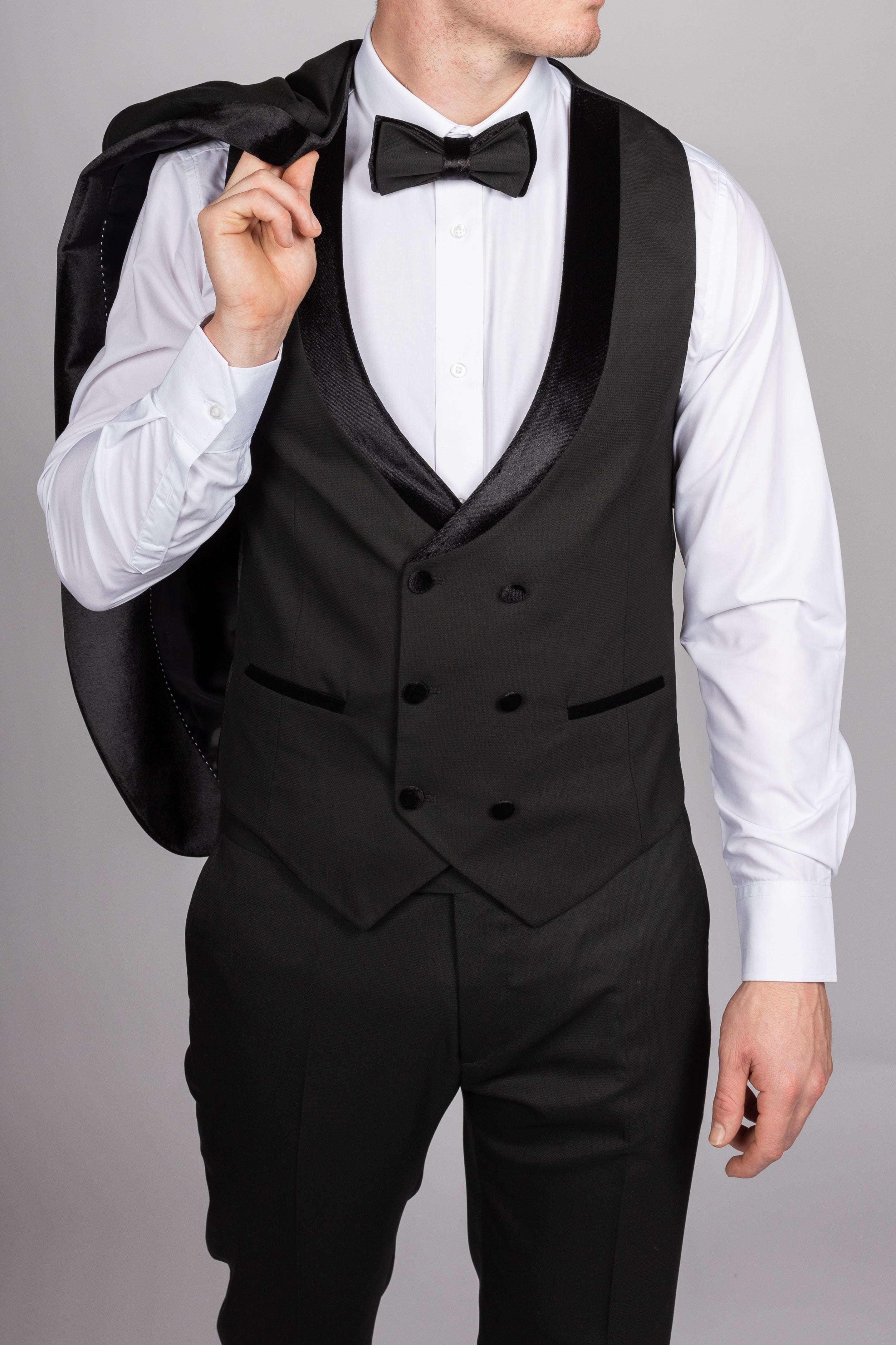 Milano Black Velvet Shawl Lapel Tux