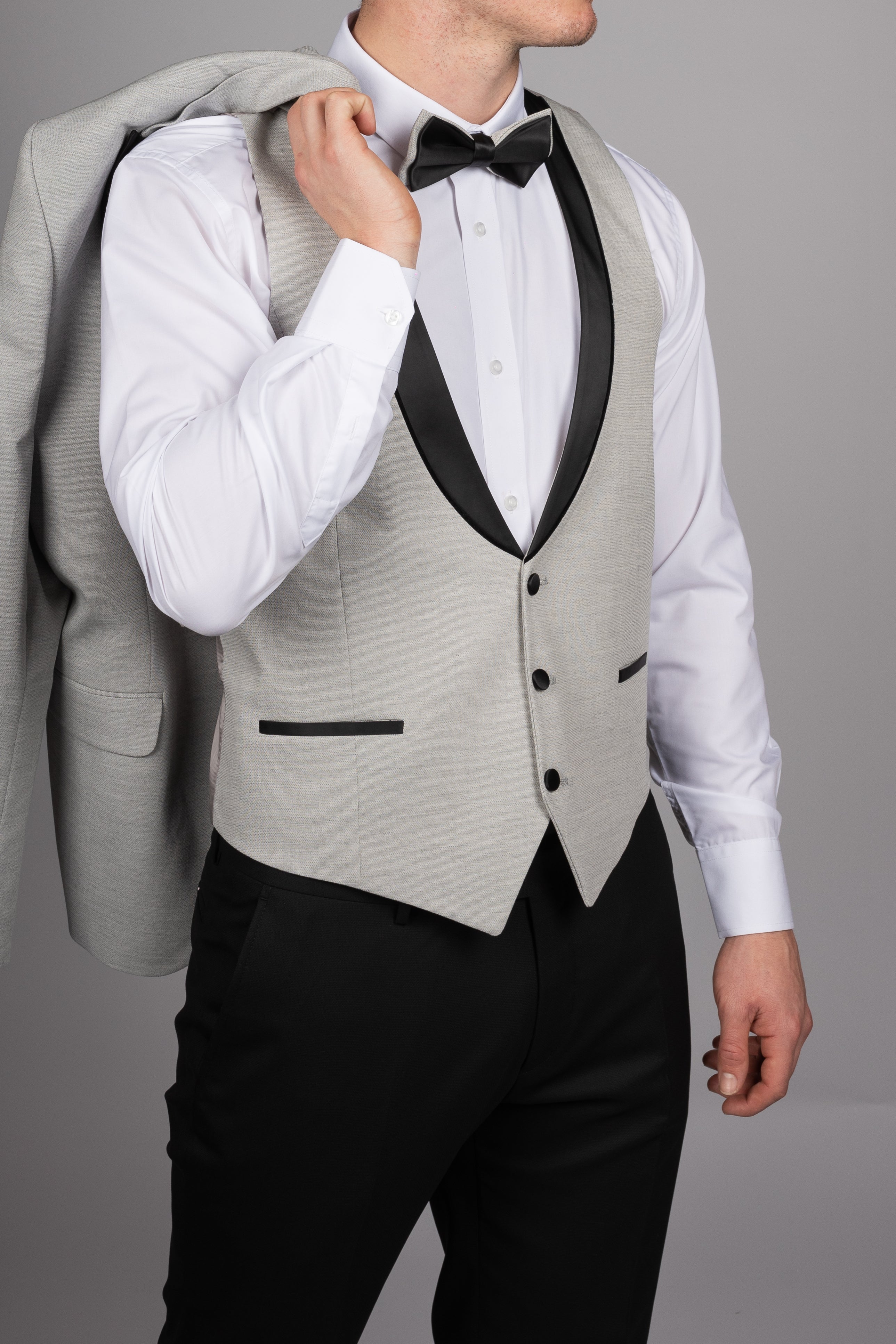 Light Grey Peak Lapel Tux