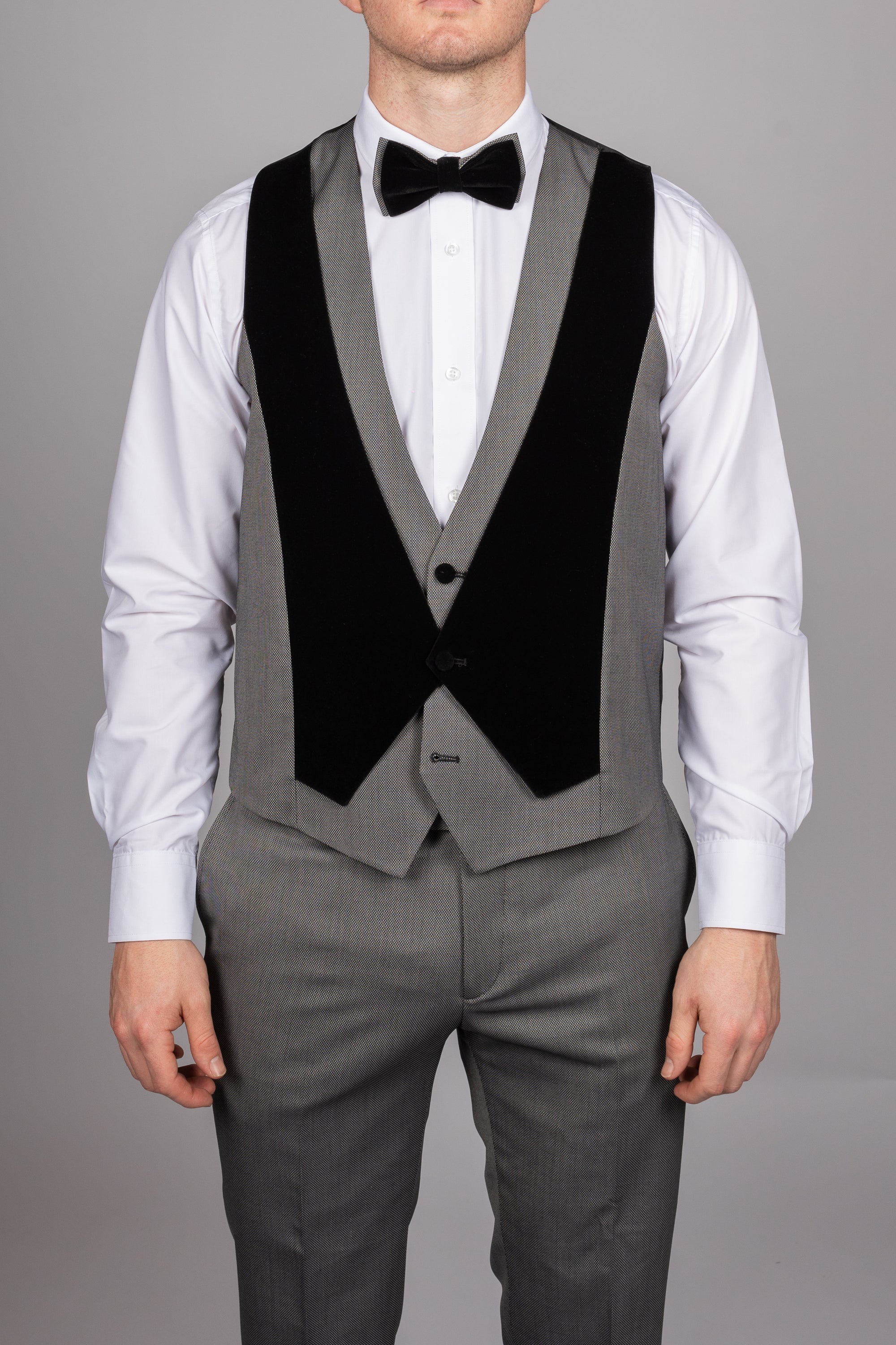 Dark Grey Peak Lapel Tux