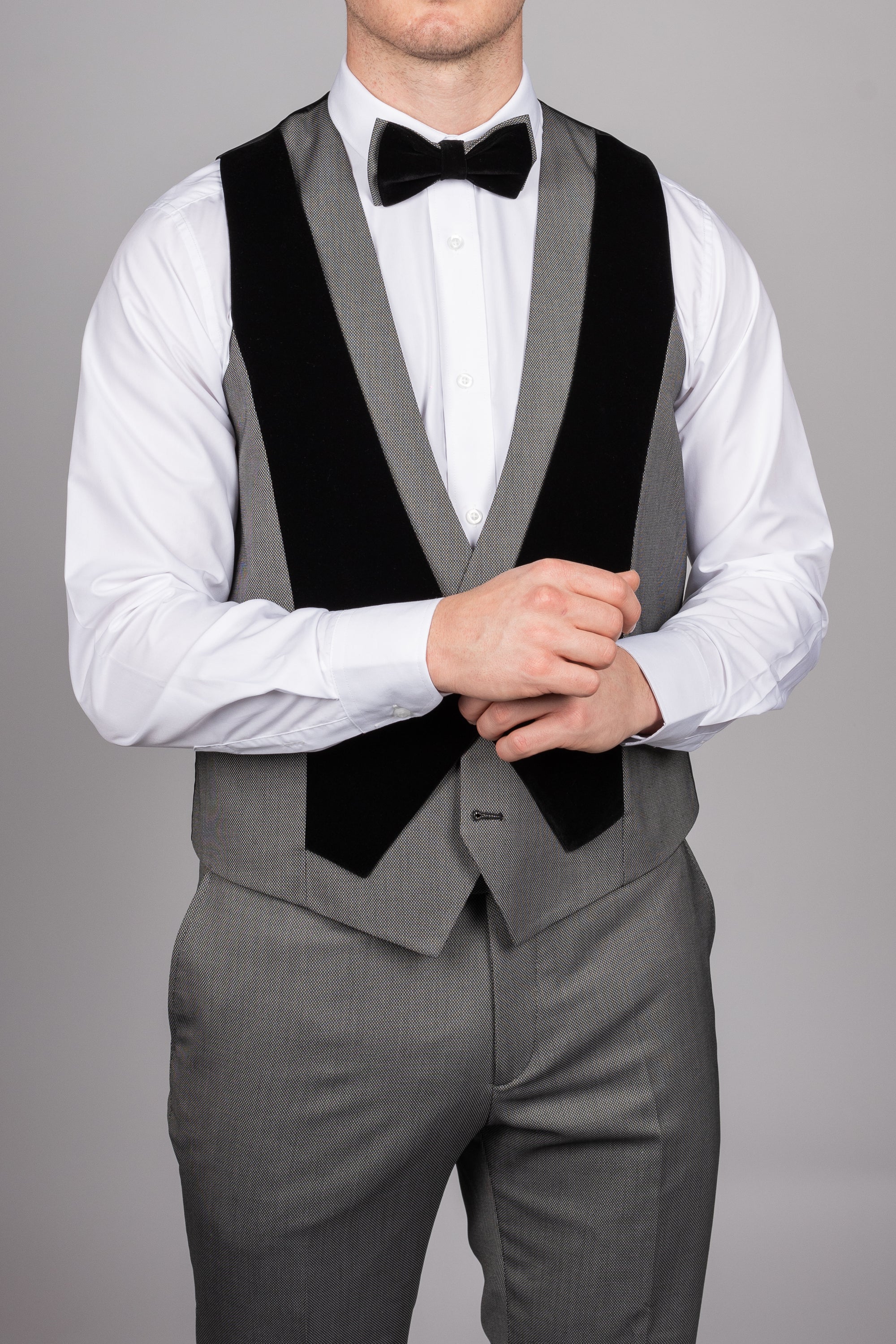 Dark Grey Peak Lapel Tux