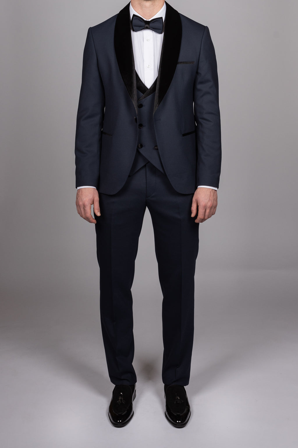 Navy Velvet Shawl Lapel Tux