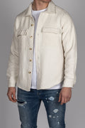 White Diamond Pattern Overshirt