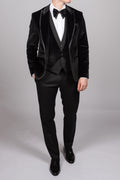 Black Velvet Tux Three Piece Suit