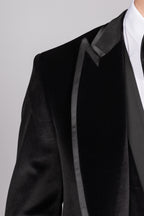 Black Velvet Tux Three Piece Suit