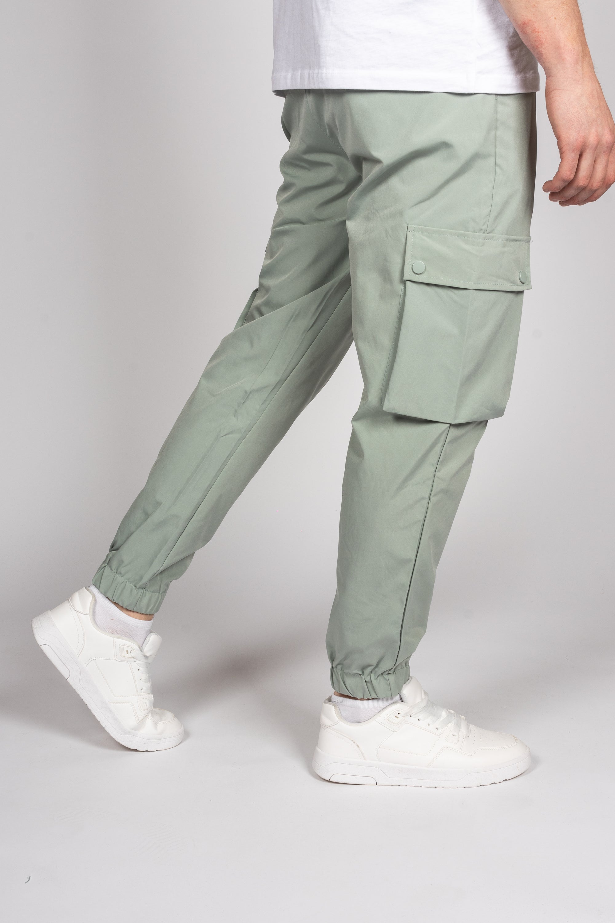 Casual Drawstring Button Pocket Cargos