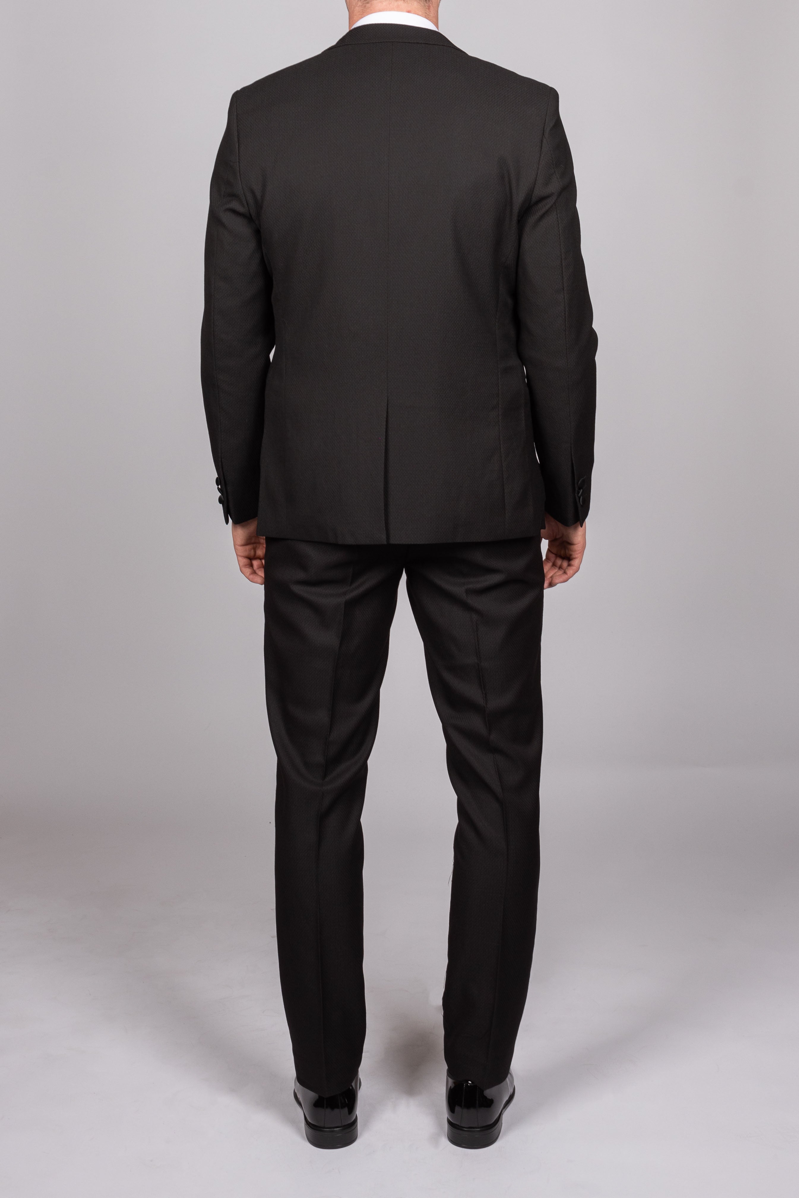 Dalton - Black Tux Lapel Diamond Blazer