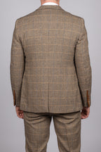 Ted - Tan Tweed Check Blazer