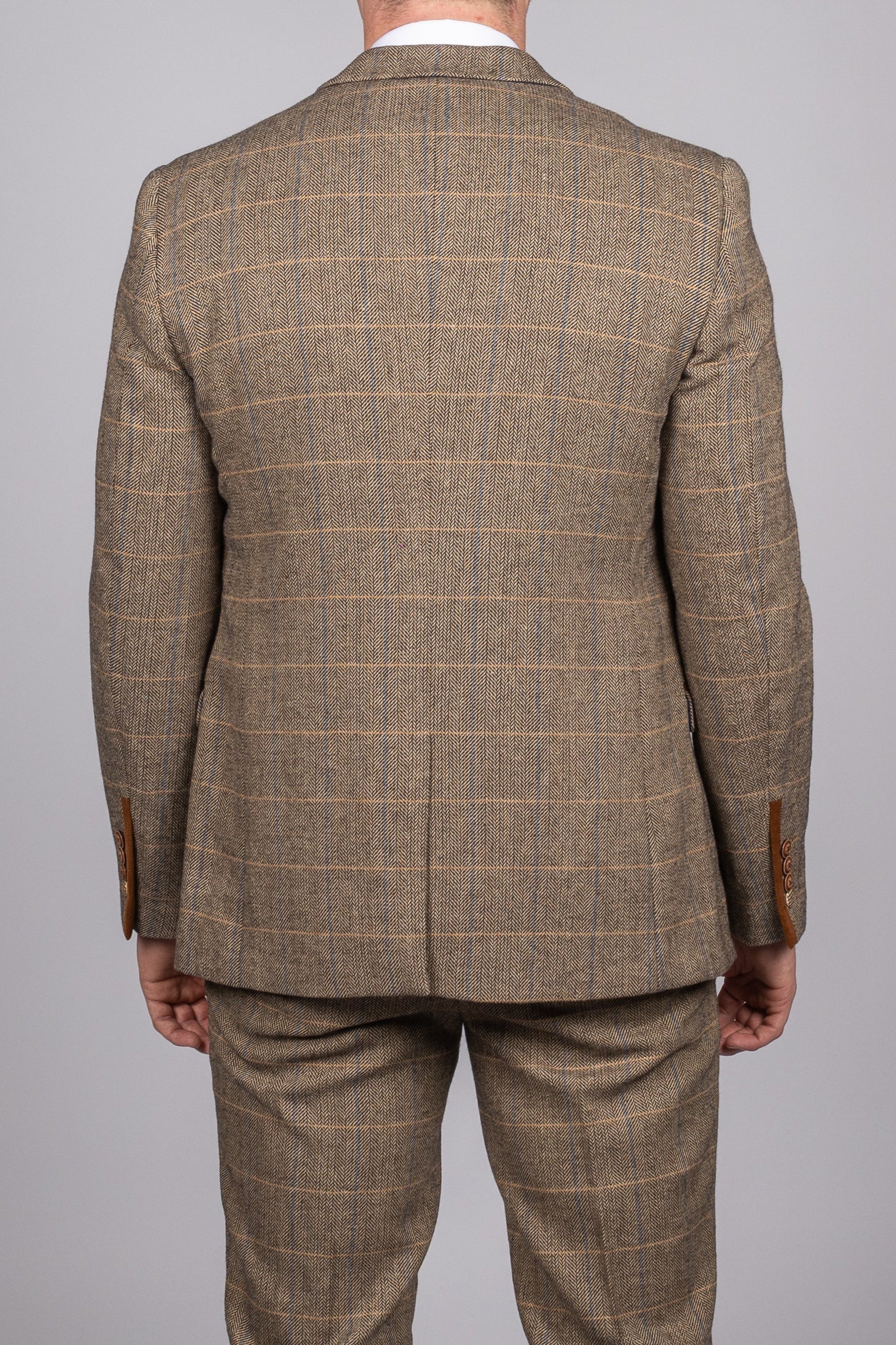 Ted - Tan Tweed Check Blazer