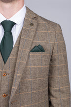 Ted - Tan Tweed Check Blazer