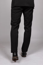 Rocco - Black Pinstripe Trousers