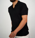 Knitted Cuban Collar Short Sleeve Polo Shirt