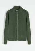 Full Zip High Neck Knitted Jumper