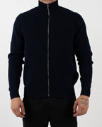 Full Zip High Neck Knitted Jumper