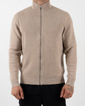Full Zip High Neck Knitted Jumper
