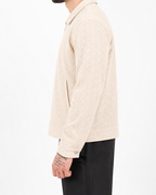 Crochet Zip Through Biege Jacket