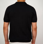Knitted Cuban Collar Short Sleeve Polo Shirt