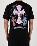 MC Rhinestone Cross Graphic T-Shirt