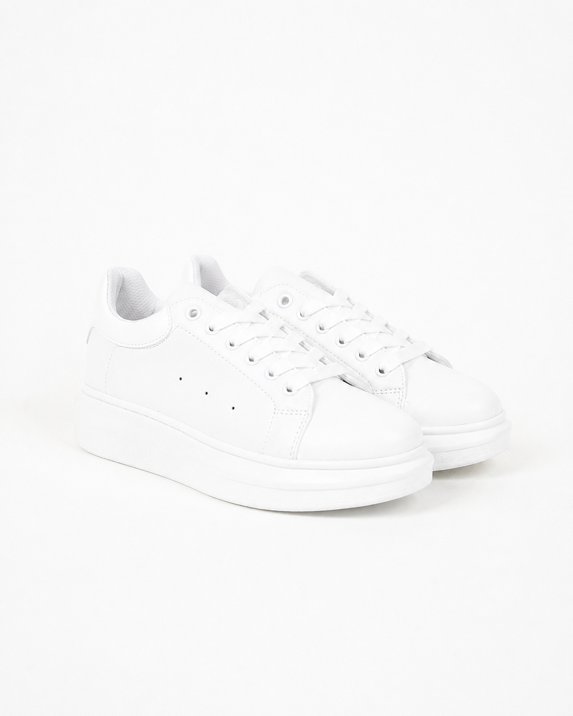 White Chunky Sole Trainers