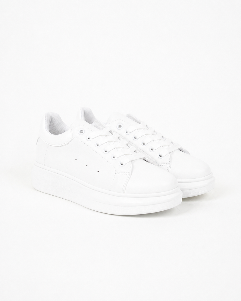 White Chunky Sole Trainers