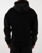 Black Rhinestone Cross Hoodie