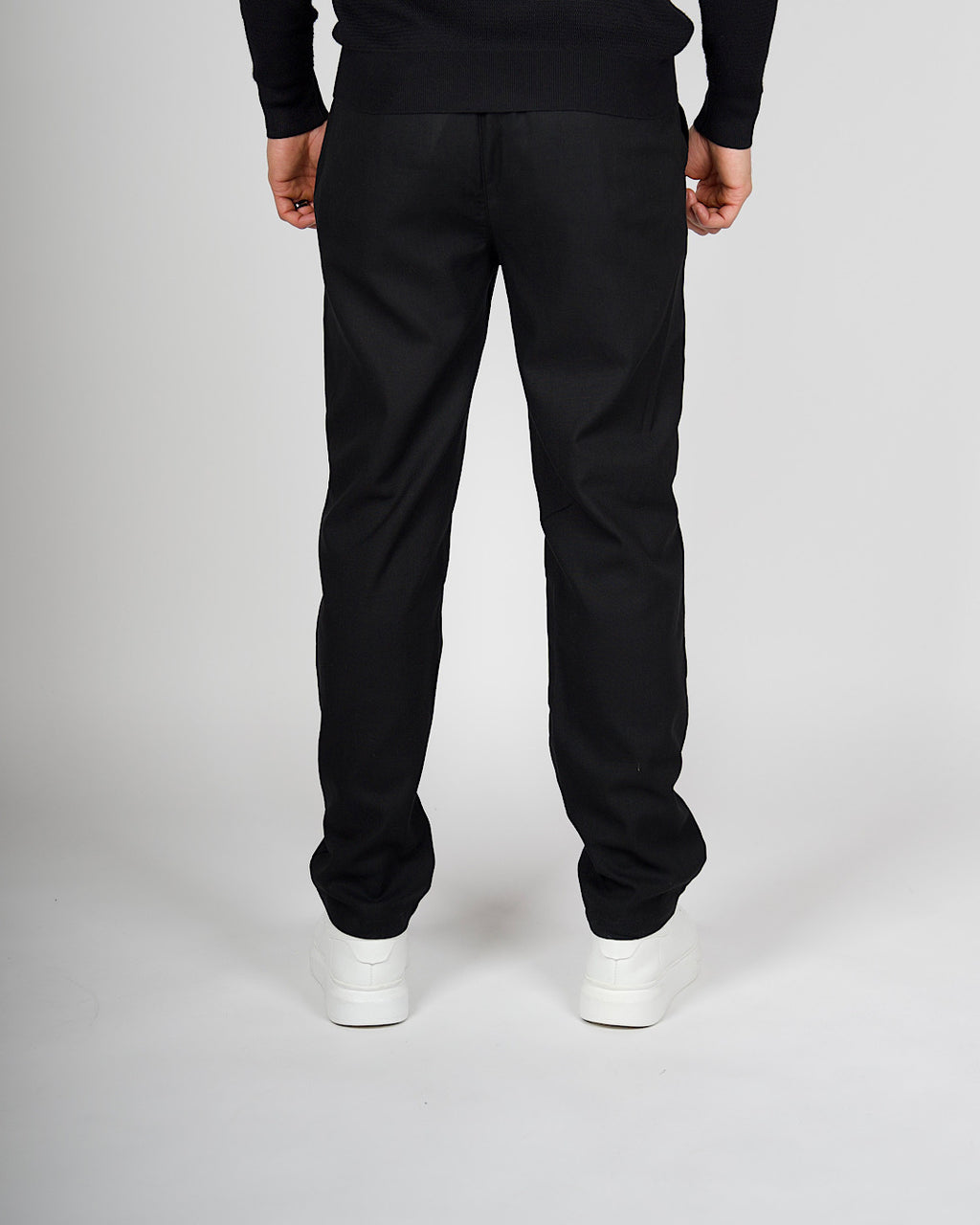 Black Linen Casual Trousers