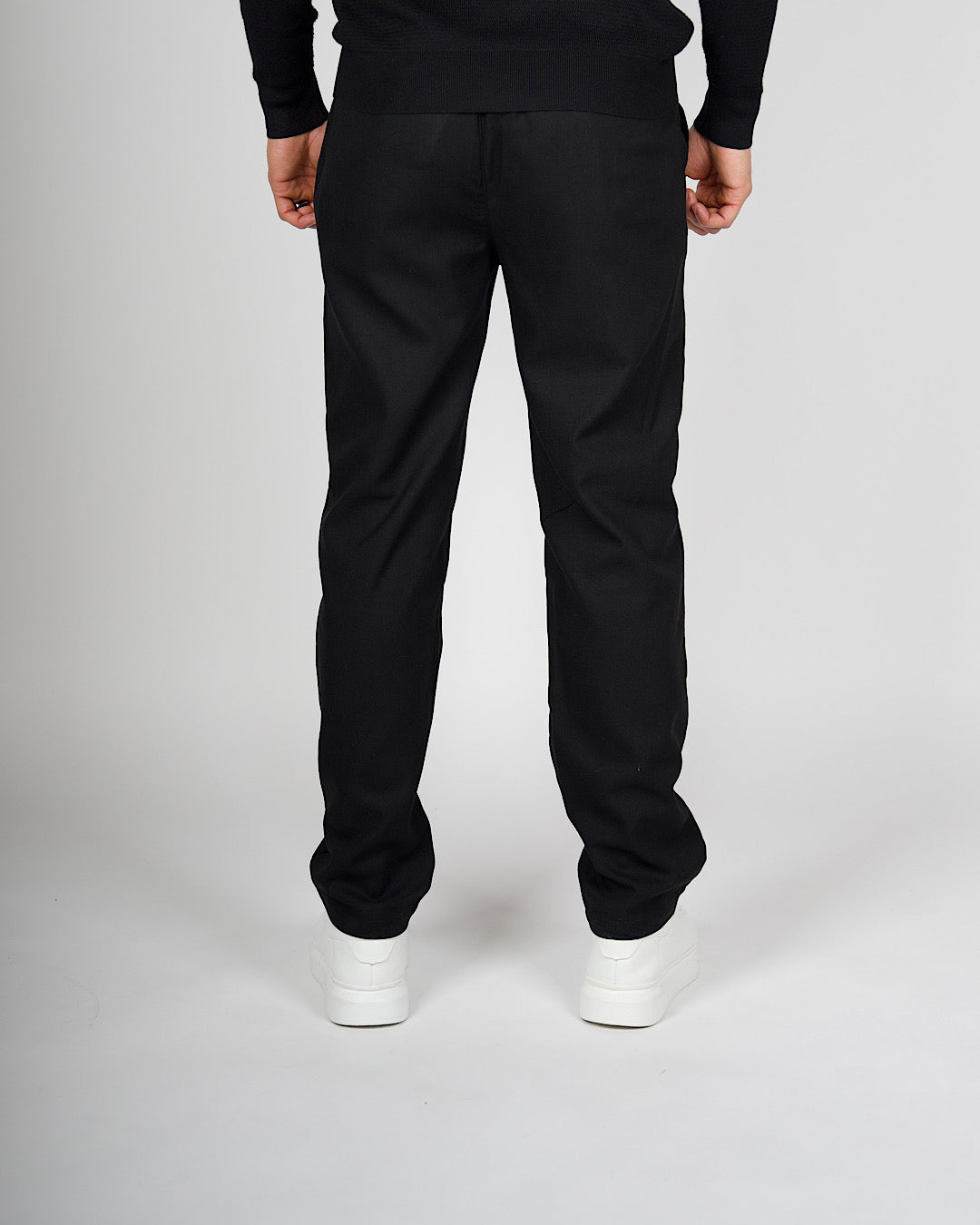 Black Linen Casual Trousers
