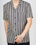 Beige Textured Stripe Resort Shirt